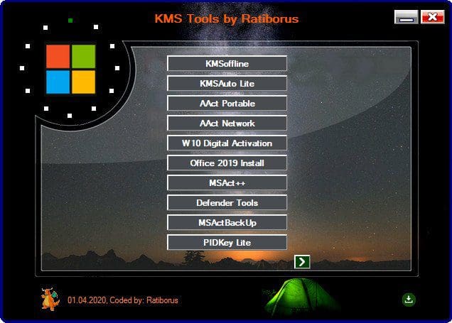 اصدار جديد جميع ادوات تفعيل الاوفيس والويندز Ratiborus KMS Tools 10.02.2021