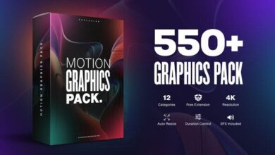 حزمة الموشن جرافيك الجديدة Videohive - Motion Graphics Pack // 550+ Animations Pack V2.1 - 23678923