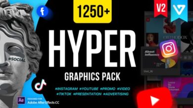 Videohive - Hyper - Graphics Pack V2.1 - 24835354 - Project & Script for After Effects الحزمة كاملة شغالة مية بالمية