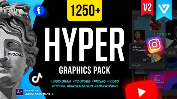 Videohive - Hyper - Graphics Pack V2.1 - 24835354 - Project & Script for After Effects الحزمة كاملة شغالة مية بالمية