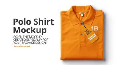 CreativeMarket - Polo Shirt Mockup 6396051 موك اب قميص بولو