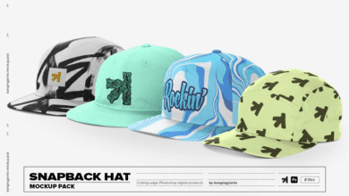 CreativeMarket - Snapback FullCap Mockup 6177371