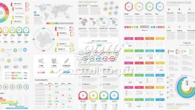 تجميعة قوالب انفوجرافيك للفوتوشوب