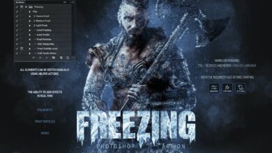 اكشن التجمد للفوتوشوب Freezing Photoshop Action - 33828256