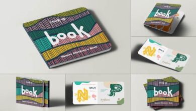 Square Children's Book Mock-up 2 - 36609320