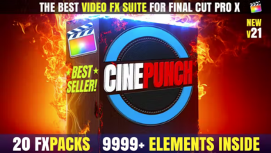 Videohive - CINEPUNCH I FCPX Plugins & Effects Suite for Video Editing & Motion Graphics 26552557 الحزمة كاملة تعمل مية بالمية