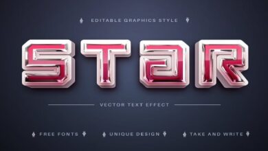 Realistic 3D - Editable Text Effect - 7153081