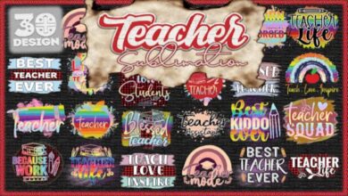 حزمة المعلم بصيغ png كاملة Teacher Sublimation Png Bundle