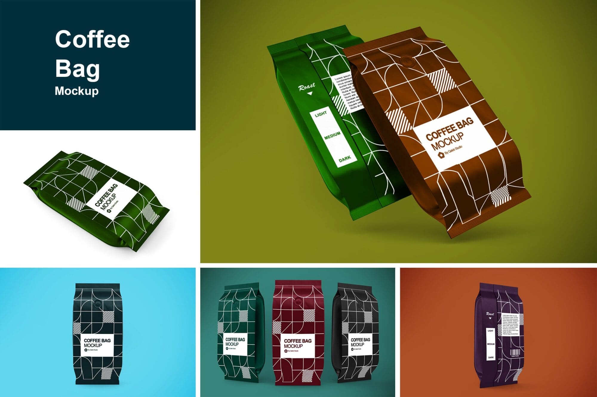 Coffee Bag Mockup - 6992341 نموذج كيس القهوة عالي الدقة