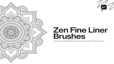 Zen Fine Liner Brushes Procreate