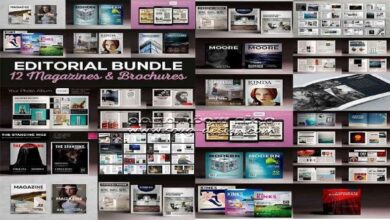 حزمة قوالب مجلات برشور لبرنامج انديزاين || Editorial Bundle Magazines Brochures