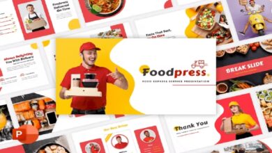 Foodpress - Food Delivery Powerpoint, Keynote and Google Slides Template