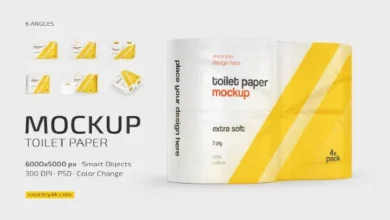 CreativeMarket - Toilet Paper Mockup Set 7405549