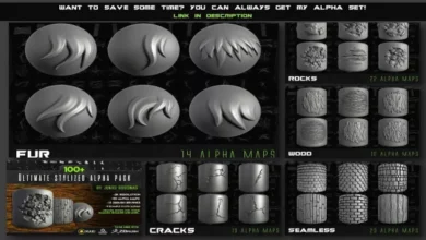 Artstation - Alpha, Decals, Brushes, Stencils and Textures Collection