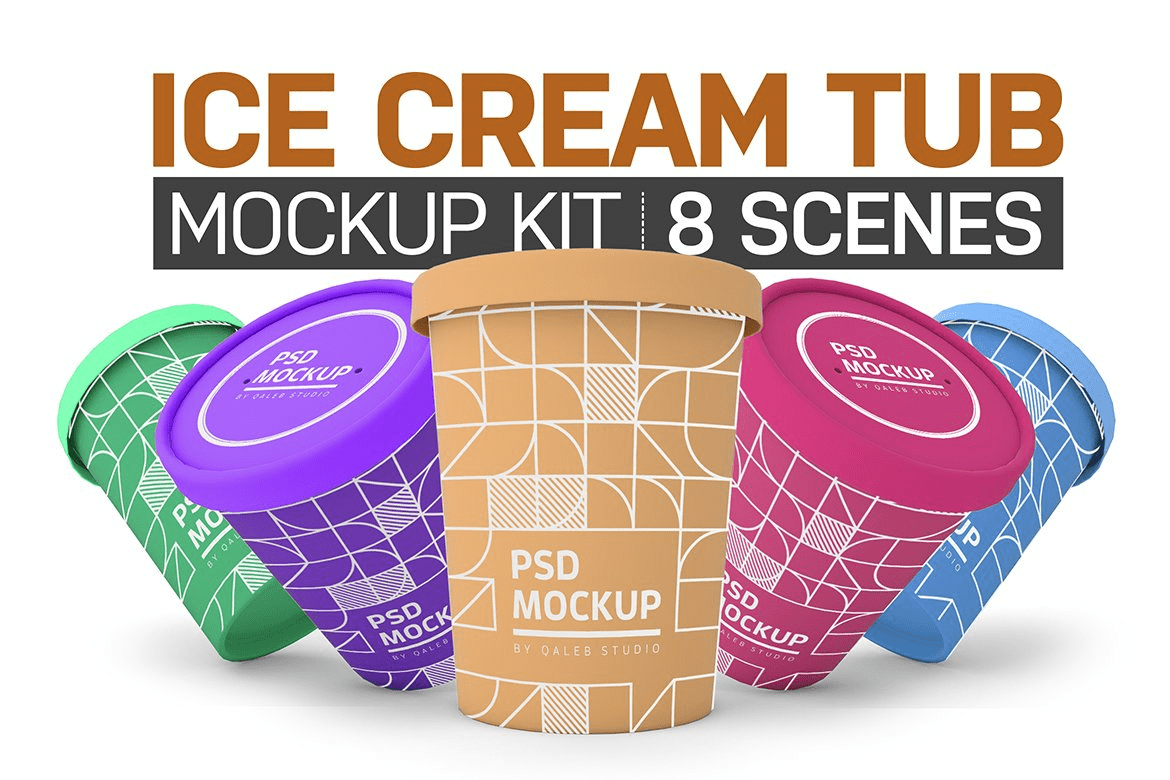 Creativemarket - Ice Cream Tub Kit 7795922