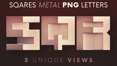 Creativemarket - Squares Geometric - 3D Lettering 6096507