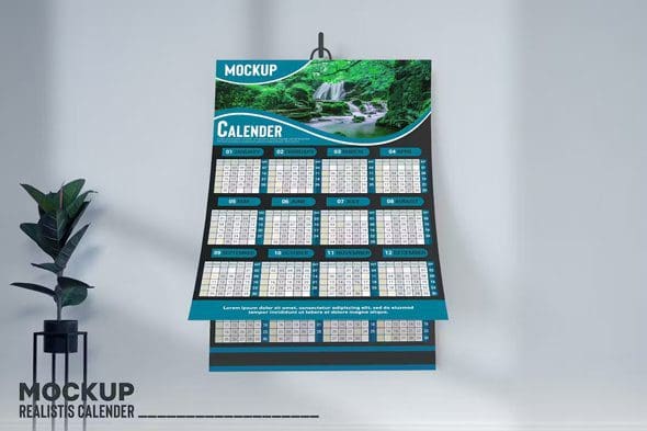 2024 Calender PSD Mockup Template