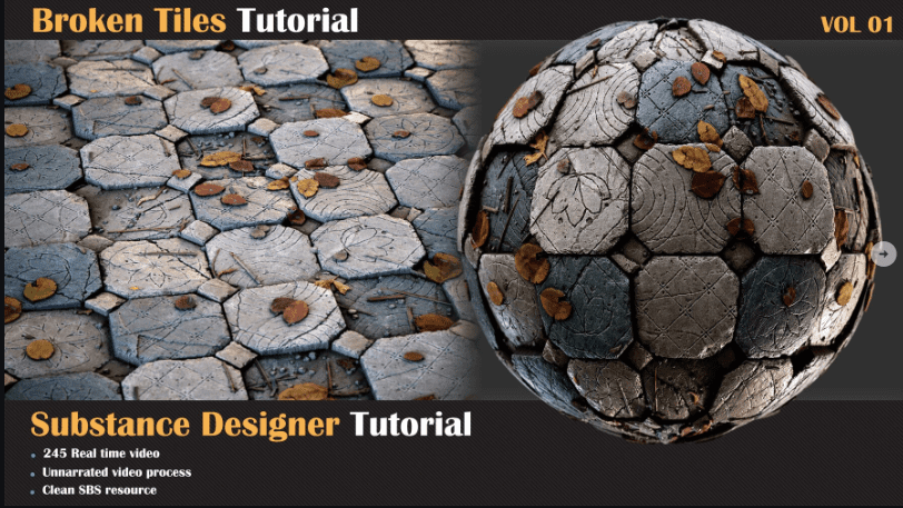 Artstation - Broken Tiles Tutorial - VOL 01