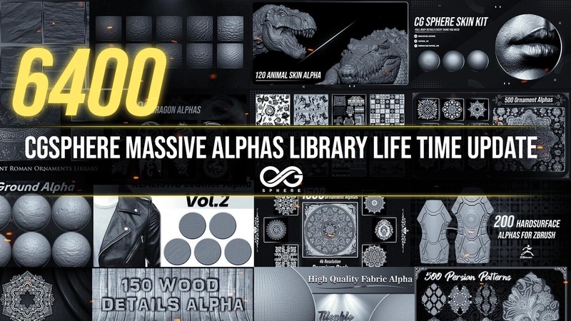 CGSphere Mega Bundle - 8250 Alphas and Brushes For Zbrush