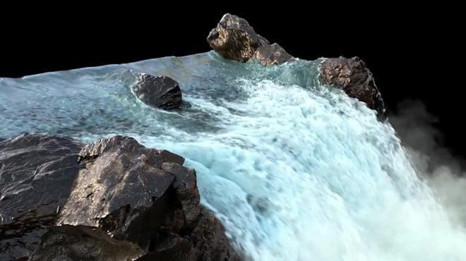 Waterfall On Alpha 2604290 - Motion Graphics