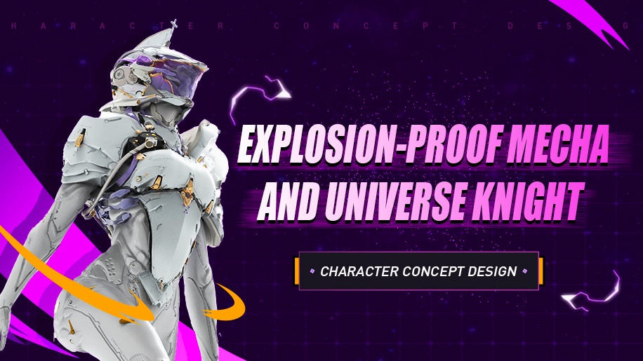 Wingfox - Character Concept Design Explosion-proof Mecha and Universe Knight with Xueyu