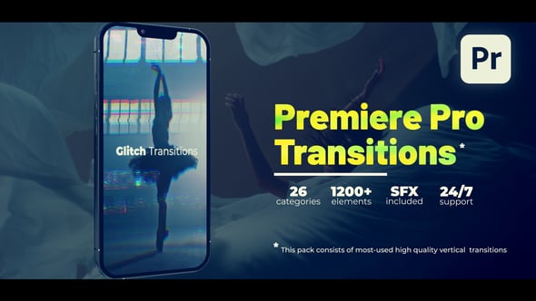 Videohive Vertical Transitions Premiere Pro 54436495