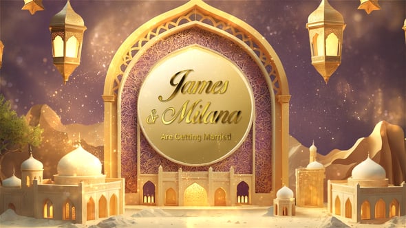 Videohive Royal Muslim Wedding Invitation Card - 54822561