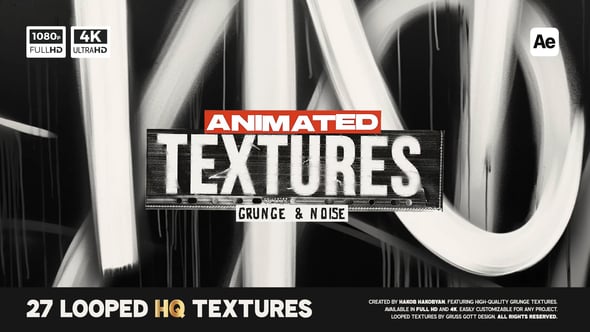 Videohive - Animated Grunge & Noise Textures - 54661451