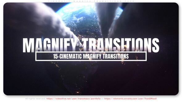 Videohive - Cinematic Magnify Transitions Pack - 56038103