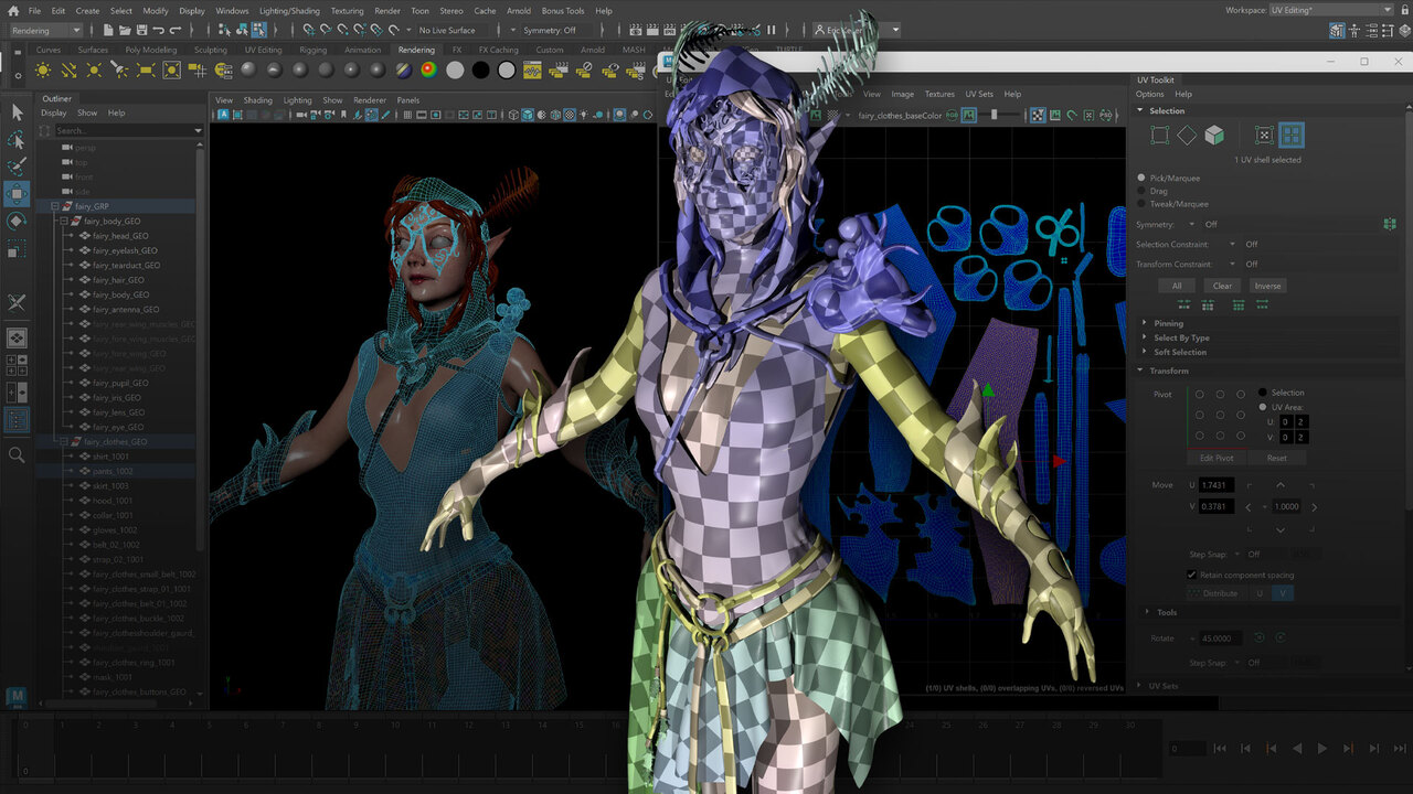 Introduction to Maya 2025: UV Toolkit